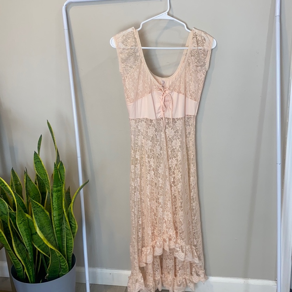 Intimately Peachy Pink Lace Dress | Size Xs